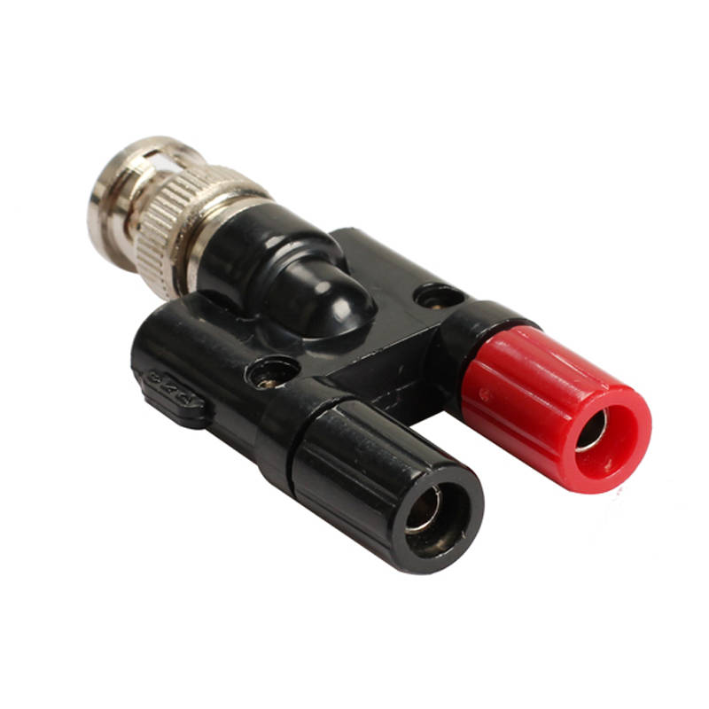Bnc Male To Dual Binding Posts Banana Connector Plug Test Adapter