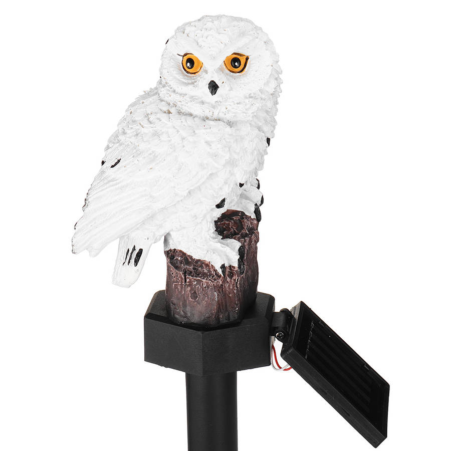Solar Powered Owl LED Lawn Light Waterproof Garden Yard Landscape Orname