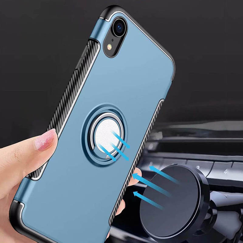 Bakeey Protective Case For iPhone XR Ring Grip Kickstand Stand
