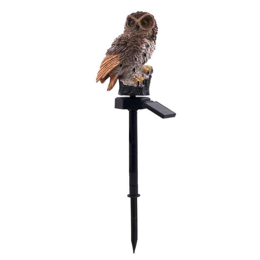 New Solar Powered Owl LED Lawn Lamp Garden Decor Waterproof Landscape Light