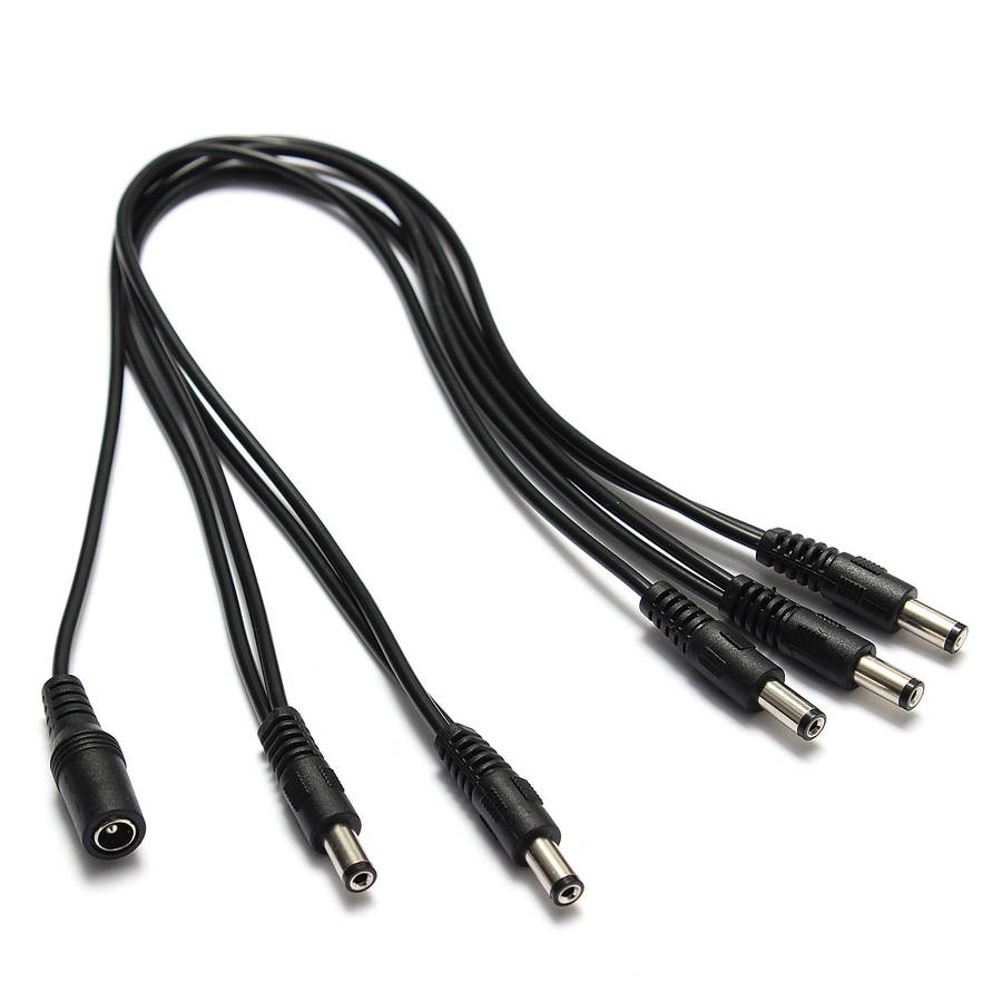 Zebra 5 Way Guitar Effect Pedal Daisy Chain Power Supply Cable Splitter