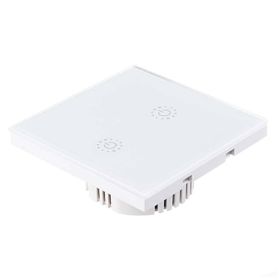 New Tuya Smart Life EU 2 Gang Smart WIFI Light Switch Interruptor Touch Wall Power Switch App