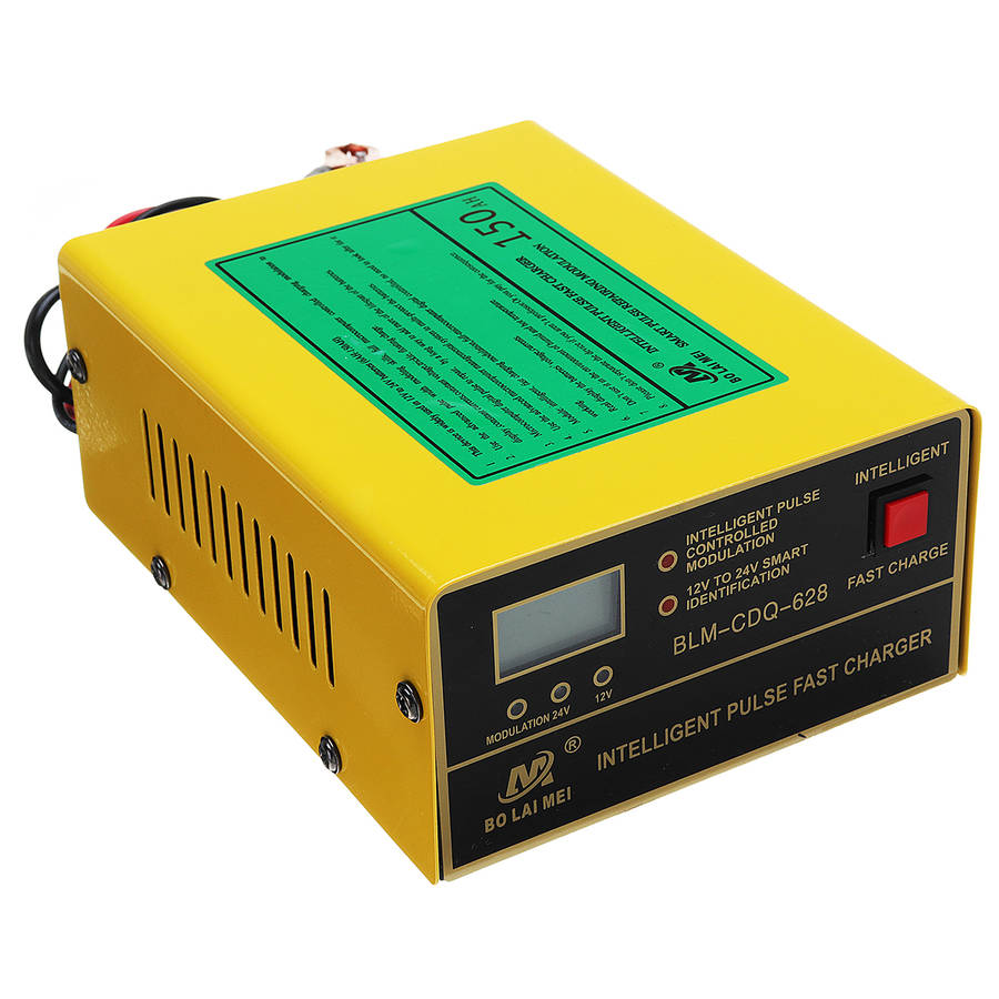 New 12V/24V Lead Acid & Lithium Battery Charger for Auto Car Pulse Repair Fast Charge