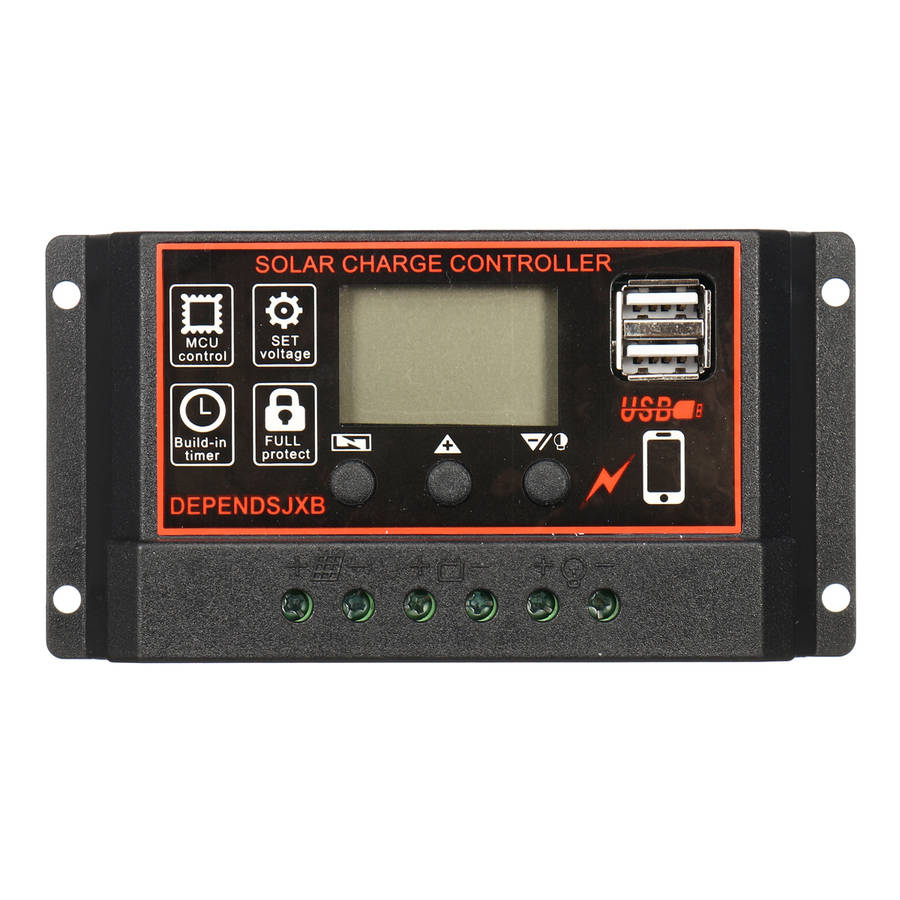 12v/24V Auto Solar Controller 10A-60A LCD Solar Charge Controller PWM Solar Panel Controller Solar P