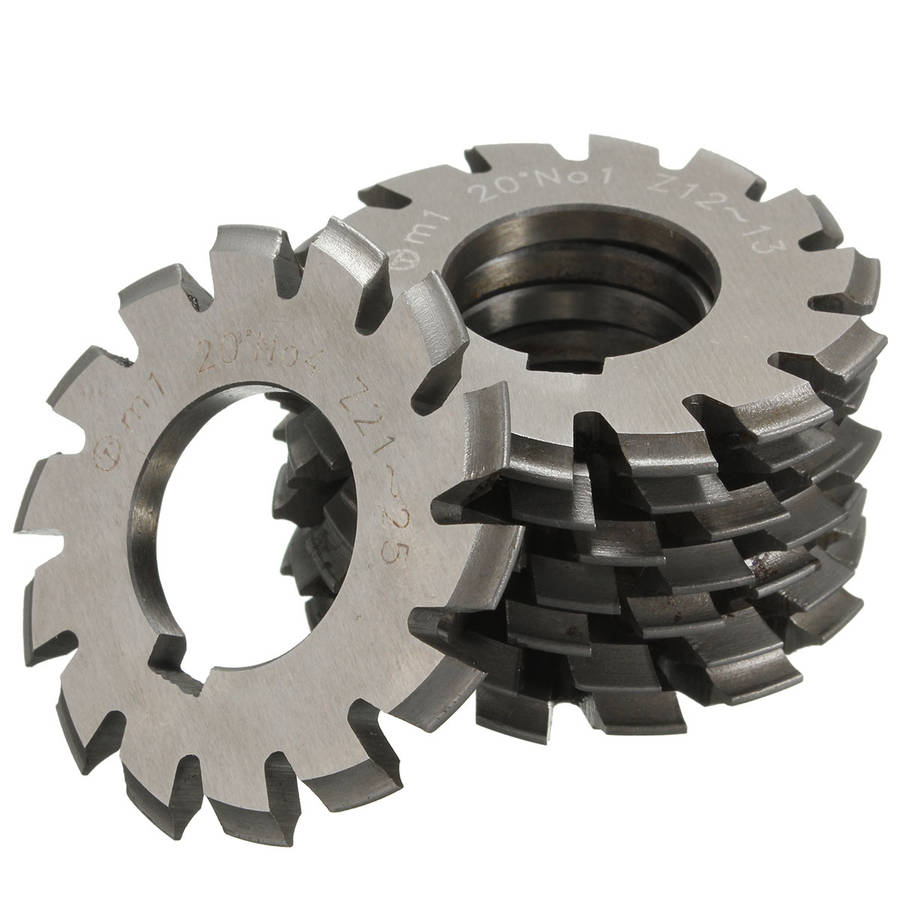 8pcs Module 1 PA20 Bore 22mm #1-8 HSS Involute Gear Milling Cutter