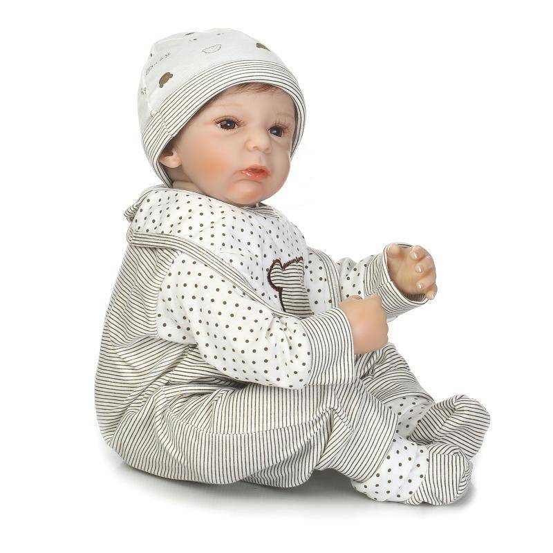 NPK 21'' Reborn Doll Silicone Handmade Lifelike Baby Dolls Realistic Newborn Toy