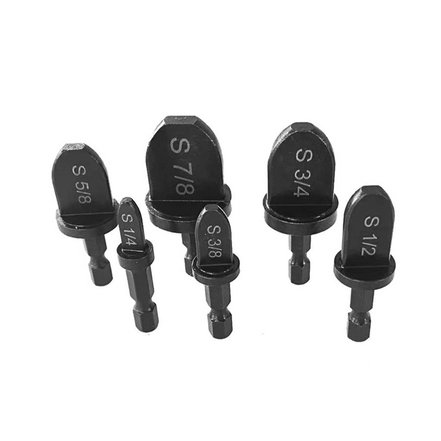 6pcs 1/4-7/8 Inch Imperial Hexagonal Tube Expander Drill Bit Air Conditioner Copper Pipe Flaring Too
