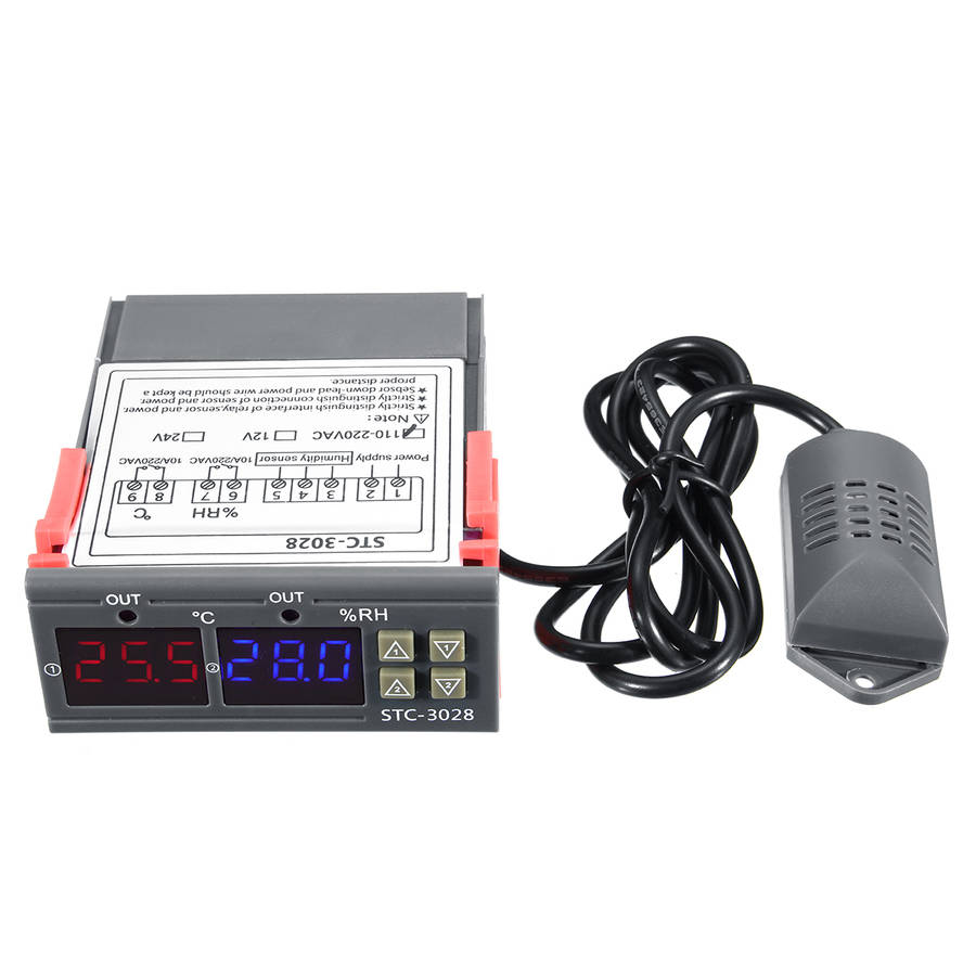 110-220V STC-3018 Digital Temperature Thermostat Controller With Setting Function Value Display C/F