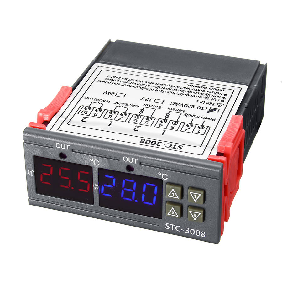 110-220V STC-3028 Dispaly Temperature Humidity Thermostat Controller Temperature Humidity Contr