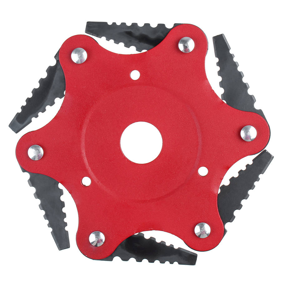 6 Teeth Grass Trimmer Head Steel Blades Brush Cutter Garden Tool for L