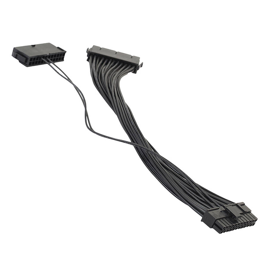REXLIS 3384 Dual PSU Power Supply 24-Pin Adapter Cable 30cm ATX Motherboard Ada