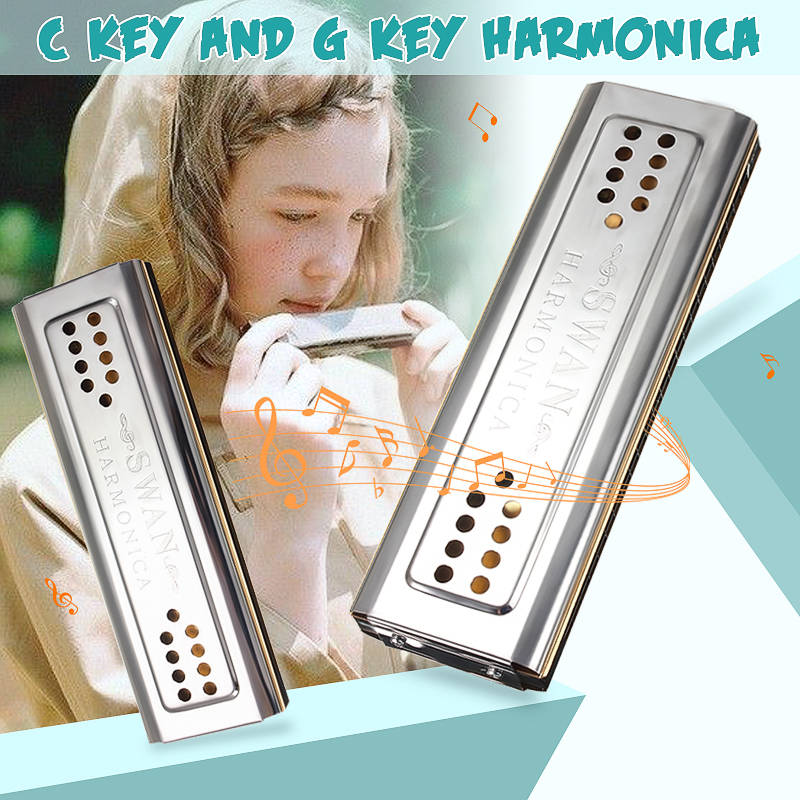 Swan SW24-12 24 Holes Double Sided Key C G Harmonica