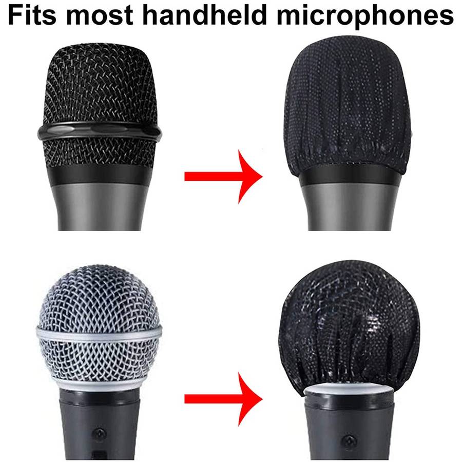 120 Pcs Microphone Cover Odor Removal Disposable Mike Cover Non-Woven Cloth Shield Micraphone Cover