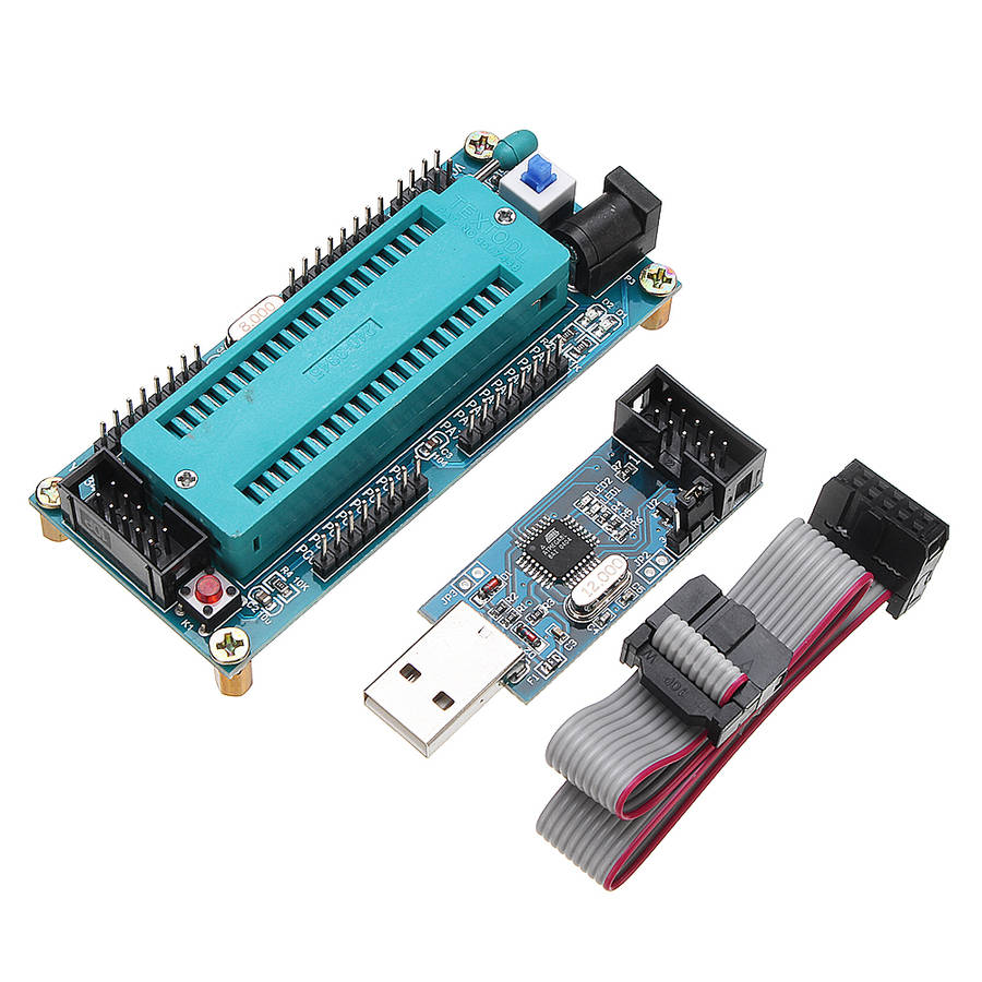 AVR ATMEGA16 Minimum System Development Board ATmega32 + USB ISP USBasp Programmer w - Free Shipping