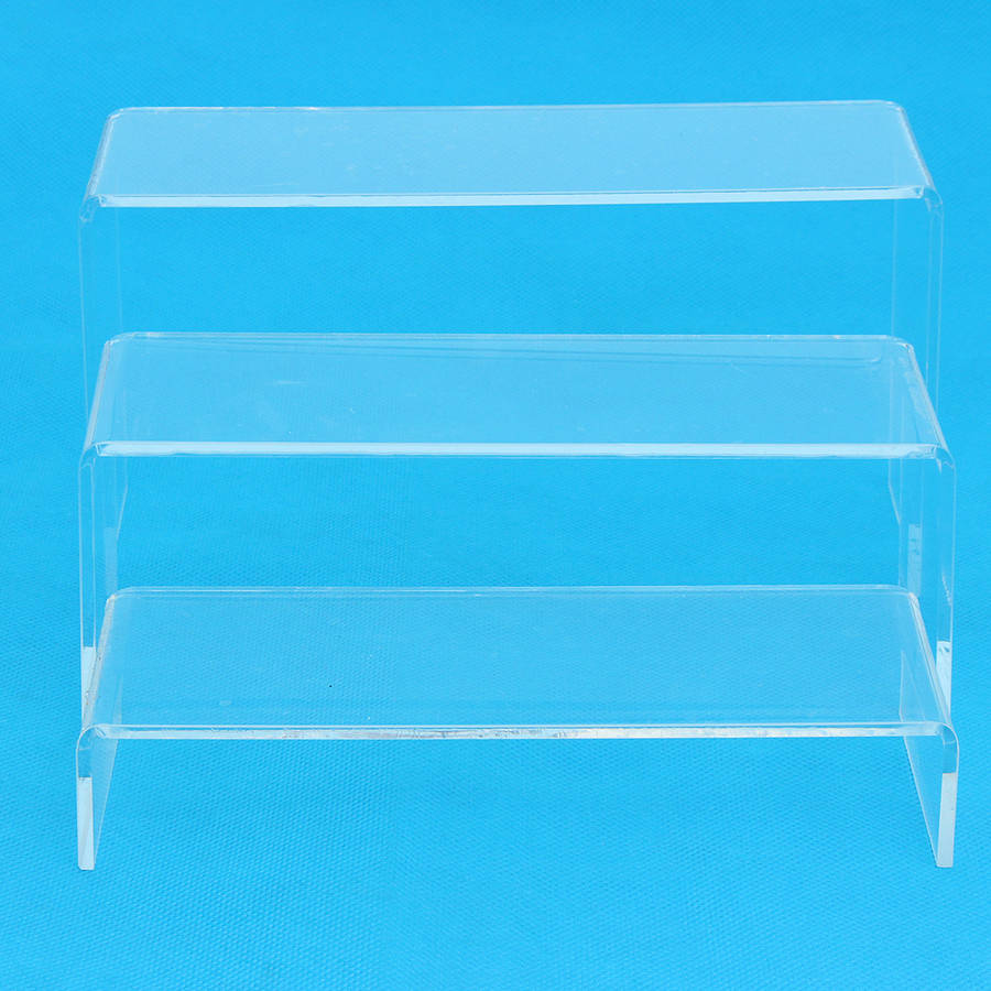 3-Tier Clear Acrylic Shoe Display Stand Jewelry Cosmetics Rack