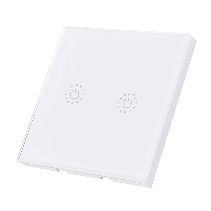 New Tuya Smart Life EU 2 Gang Smart WIFI Light Switch Interruptor Touch Wall Power Switch App
