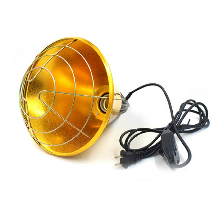 New AC220V 250W Poultry Heat Incubator Lamp Infrared Pet Bulb Warm Light + Lampshade for Anima