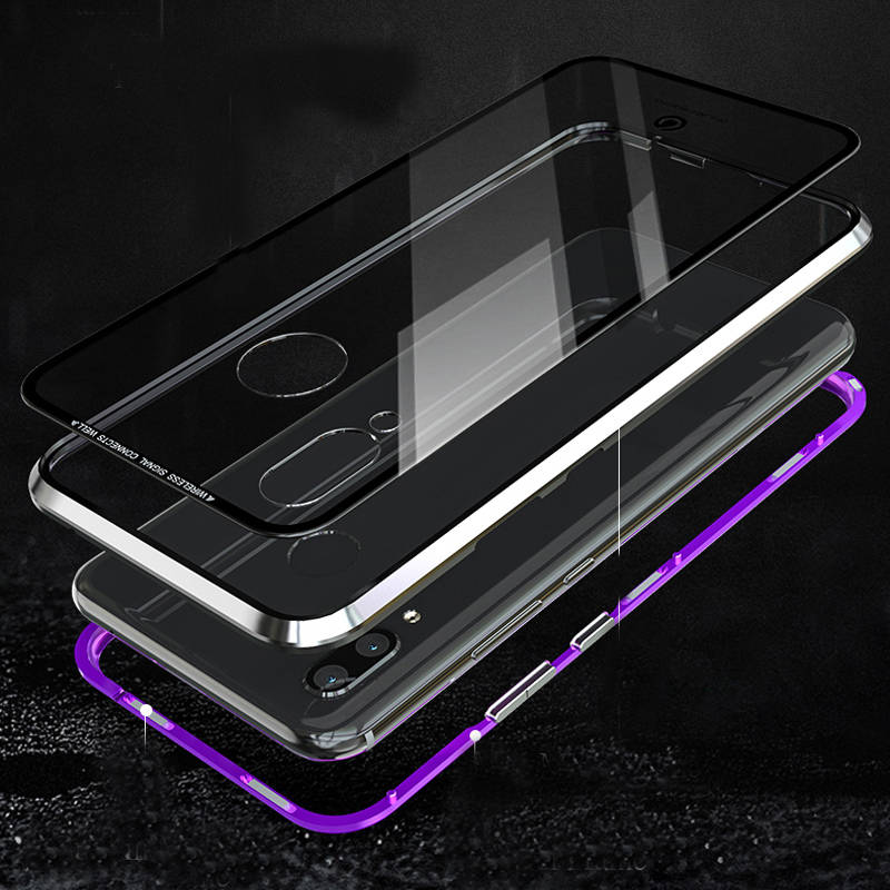 Bakeey 360 Magnetic Adsorption Upgraded Version Tempered Glass & Metal Flip Protective Case for Xiao