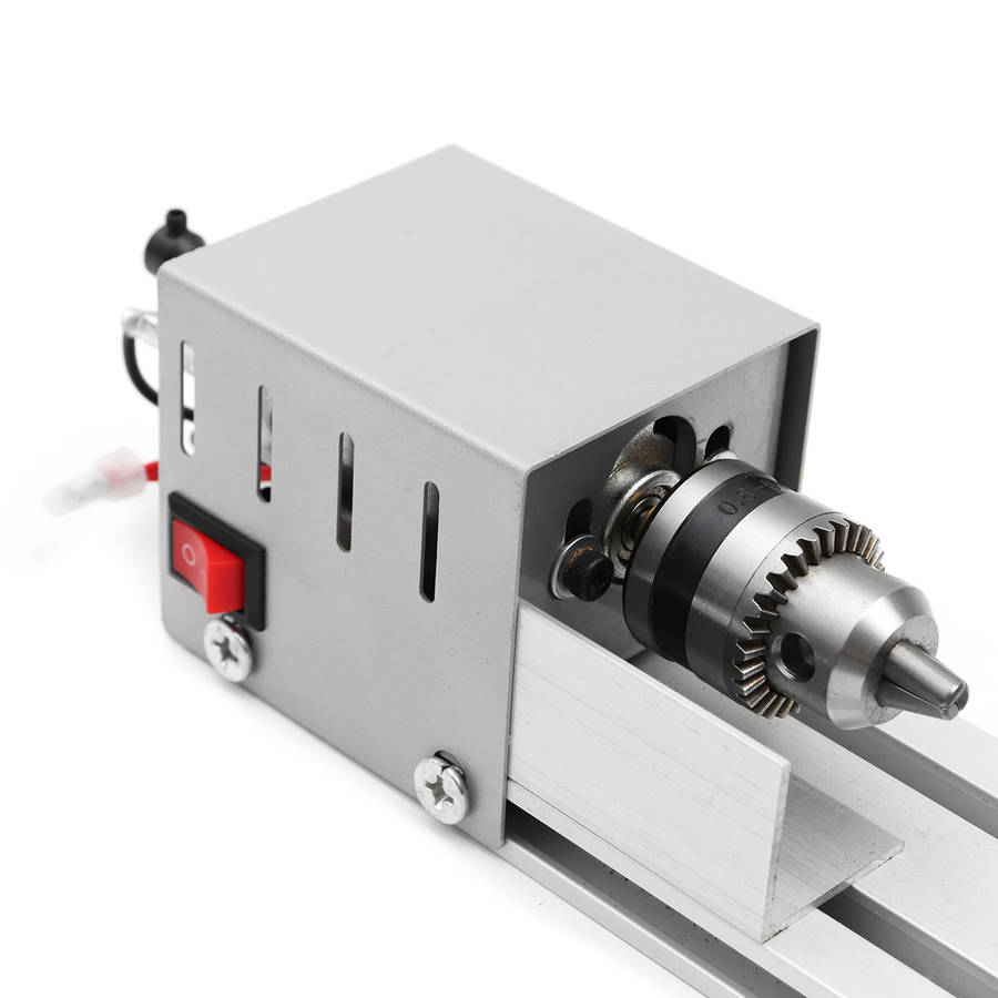 Mini Lathe Beads Machine Woodworking DIY Lathe Polishing Cutting Drill Wood Lathe Machine