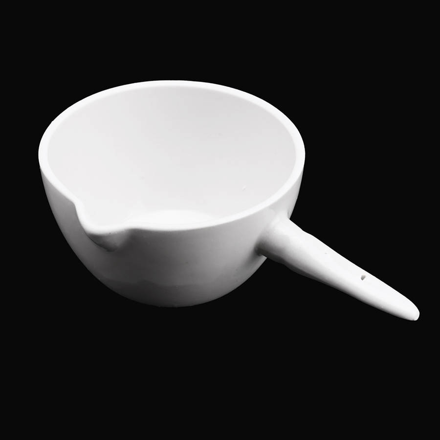 100ml Ceramic Crucible Basin Refractory Casserole Container Dish w/ Handle