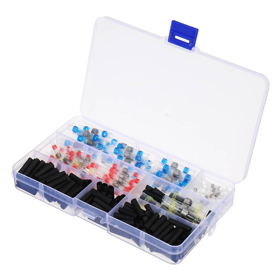 250Pcs Waterproof Solder Seal Heat Shrink Tube Sleeve Wire Butt Terminals Connectors