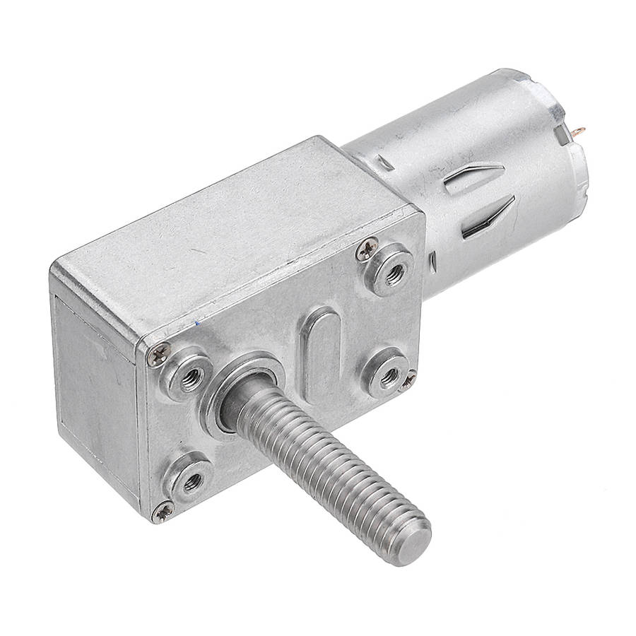 Machifit JGY370 DC 12V Worm Gear Motor 10/30/90/150RPM Turbine Self-lock