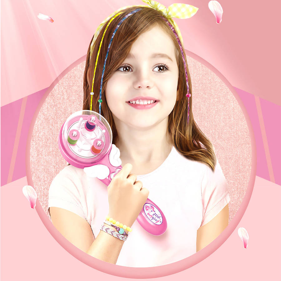 Electric Automatic Hair Braider DIY Magic Hair Braiding Machine Hair Styling Toys for Gir (Letter A)