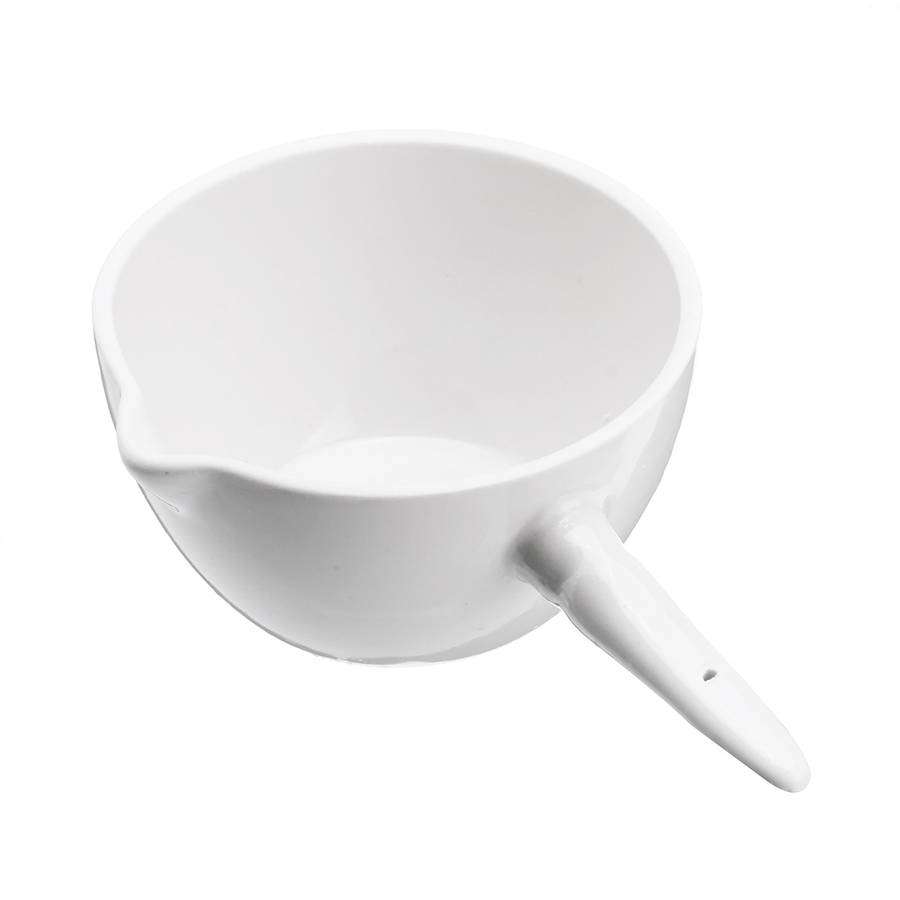 100ml Ceramic Crucible Basin Refractory Casserole Container Dish w/ Handle