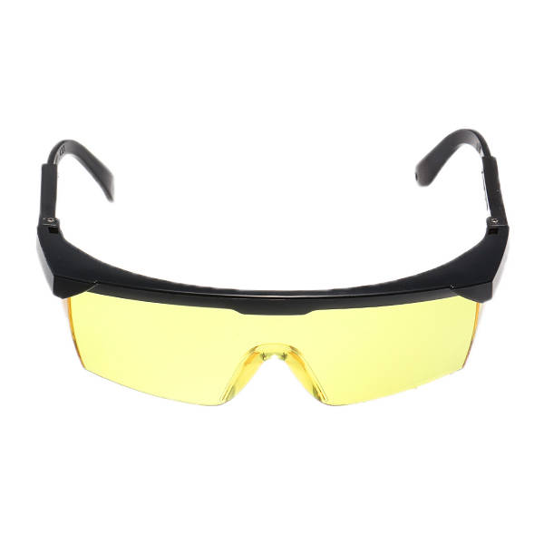 Laser Goggles Safety Glasses Protective Eyewear PC with Adjustable legs (Color Yellow)