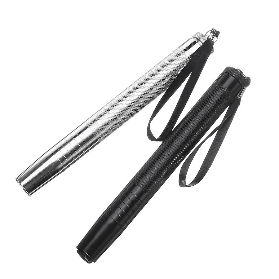 Telescopic Steel Stick Rod Safe Walking Security Emergency Portable 3 Sections Rod (Color Silver)