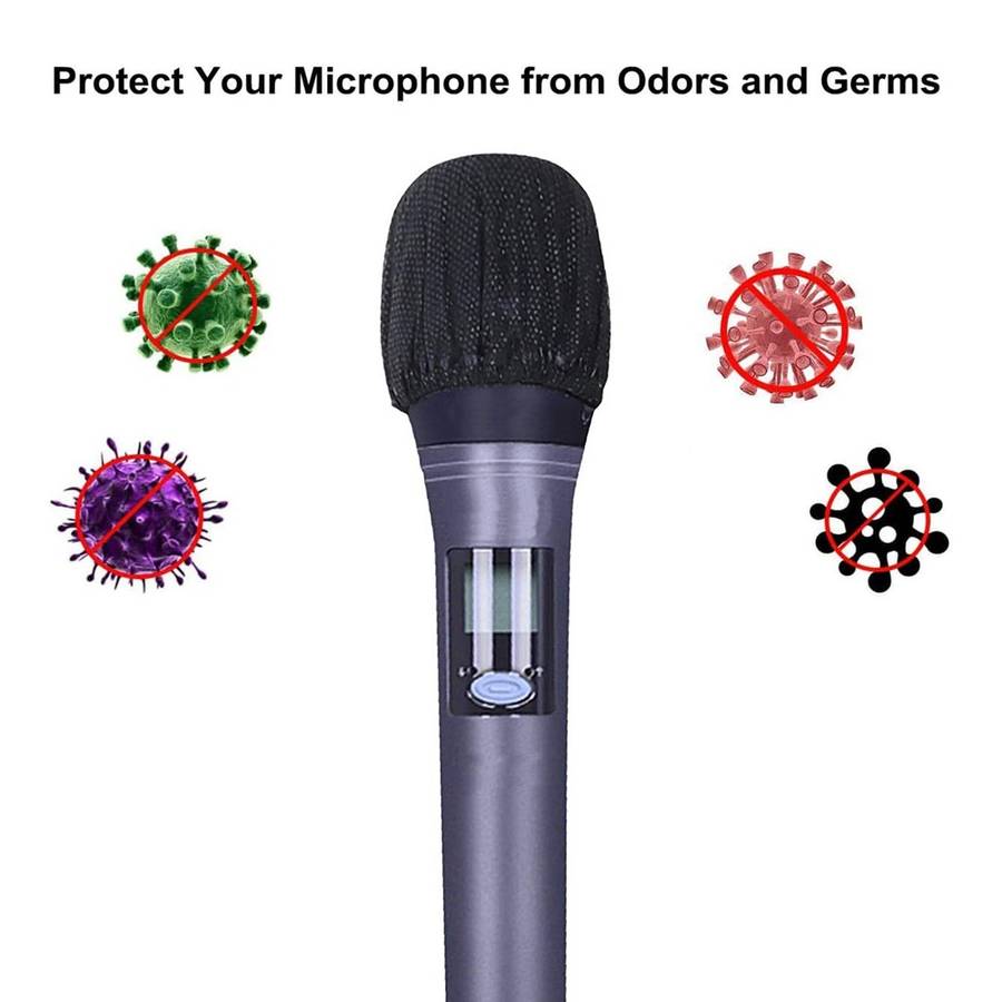 120 Pcs Microphone Cover Odor Removal Disposable Mike Cover Non-Woven Cloth Shield Micraphone Cover