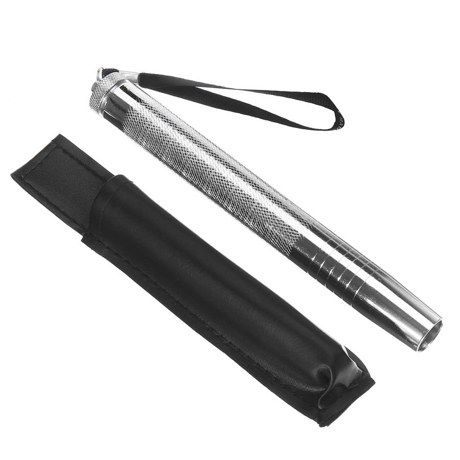 Telescopic Steel Stick Rod Safe Walking Security Emergency Portable 3 Sections Rod (Color Silver)