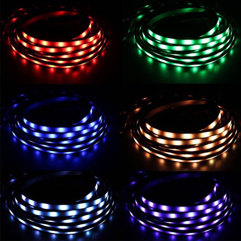 4pcs Waterproof RGB Car LED Decoration Lights Strip Underglow Neon