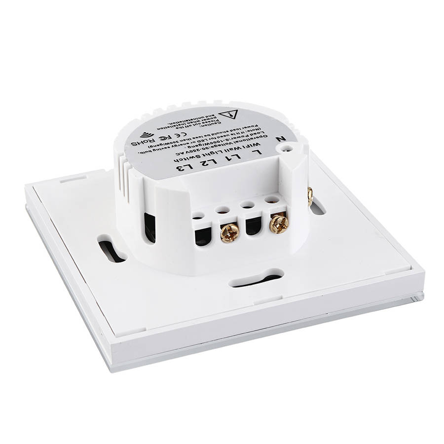 New Tuya Smart Life EU 2 Gang Smart WIFI Light Switch Interruptor Touch Wall Power Switch App