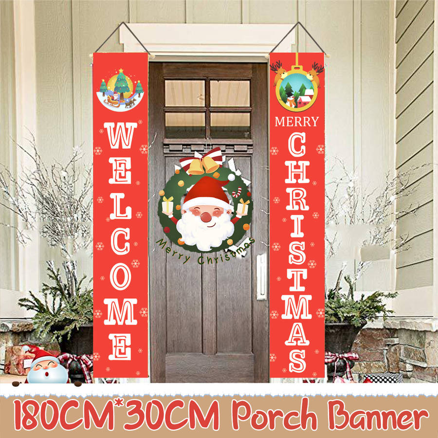 Christmas Banner Curtain Christmas Curtain