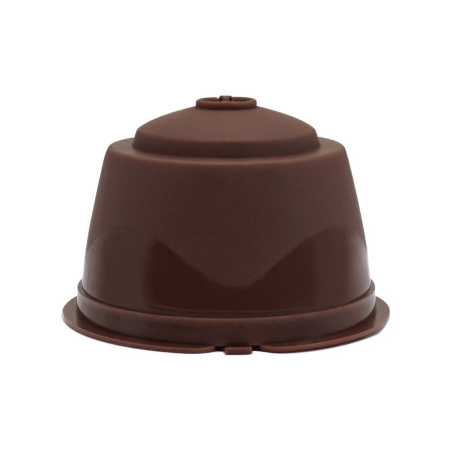 4Pcs/Set 50-100ml Refillable Coffee Capsule Cup Reusable Coffee Pods w/ Coffee Spoon (Color1 Brown)
