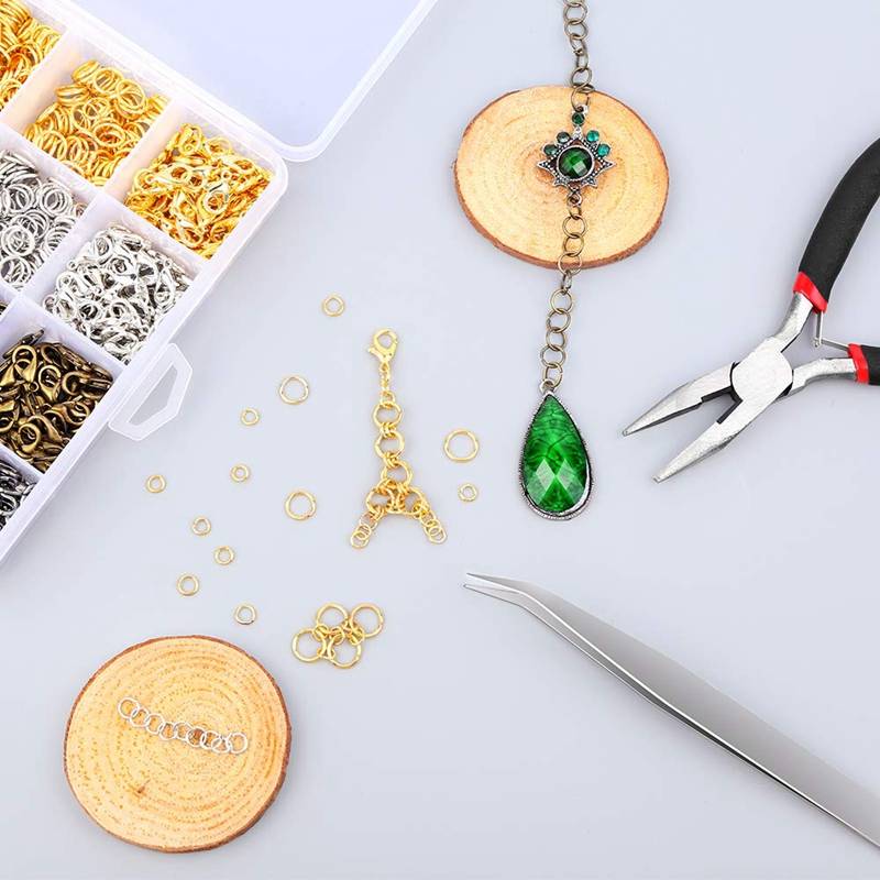 3143Pcs DIY Jewelry Findings Jewelry Making Starter Kit With Open Jump Rings Lobster Clasps, Jewelry