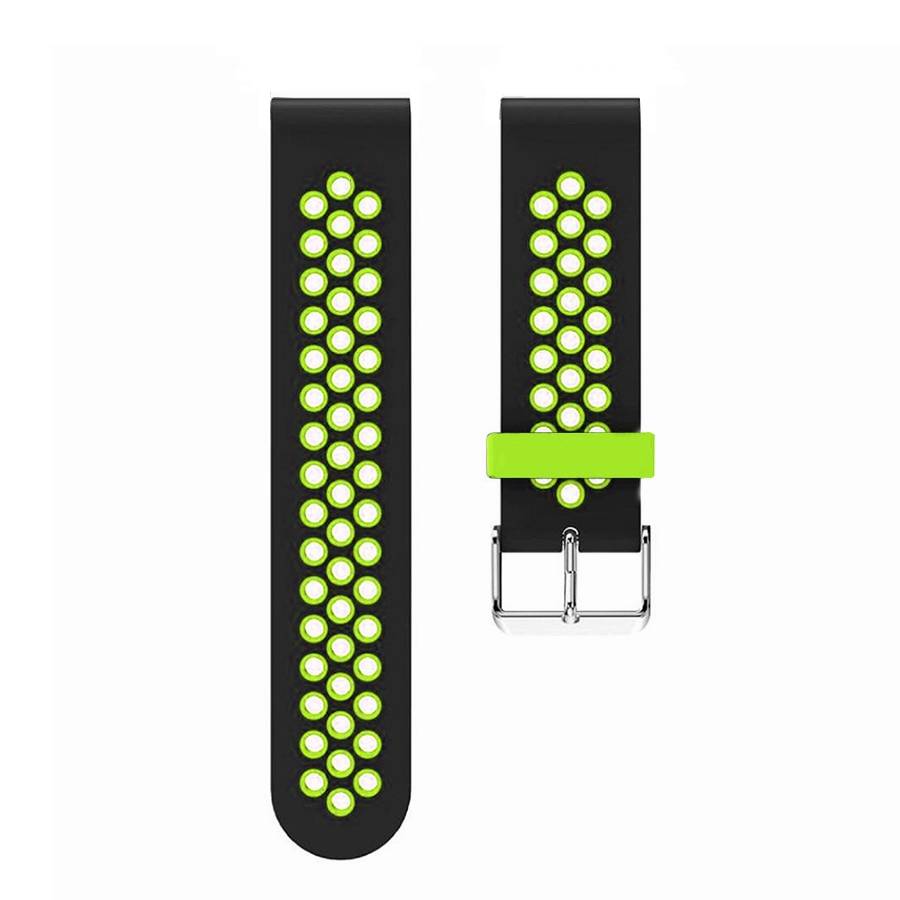Bakeey 22MM Colorful Silicone Watch Band For Huawei Watch GT 2 46MM Version (Color Black+Green)
