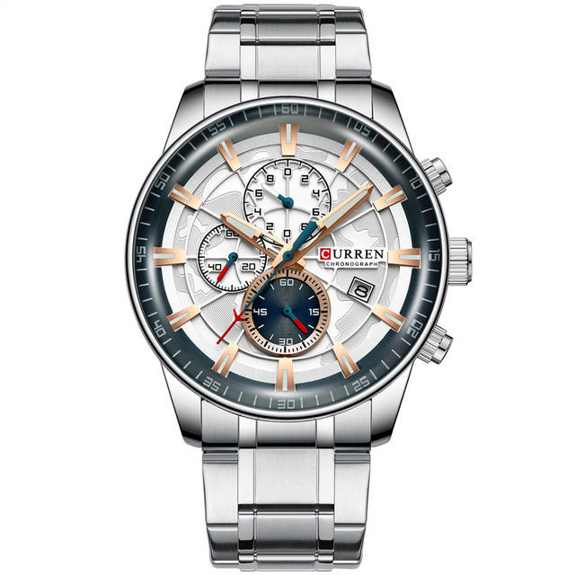 CURREN 8362 Full Steel Business Style Men Wrist Watch Luminous Display Quartz Watch