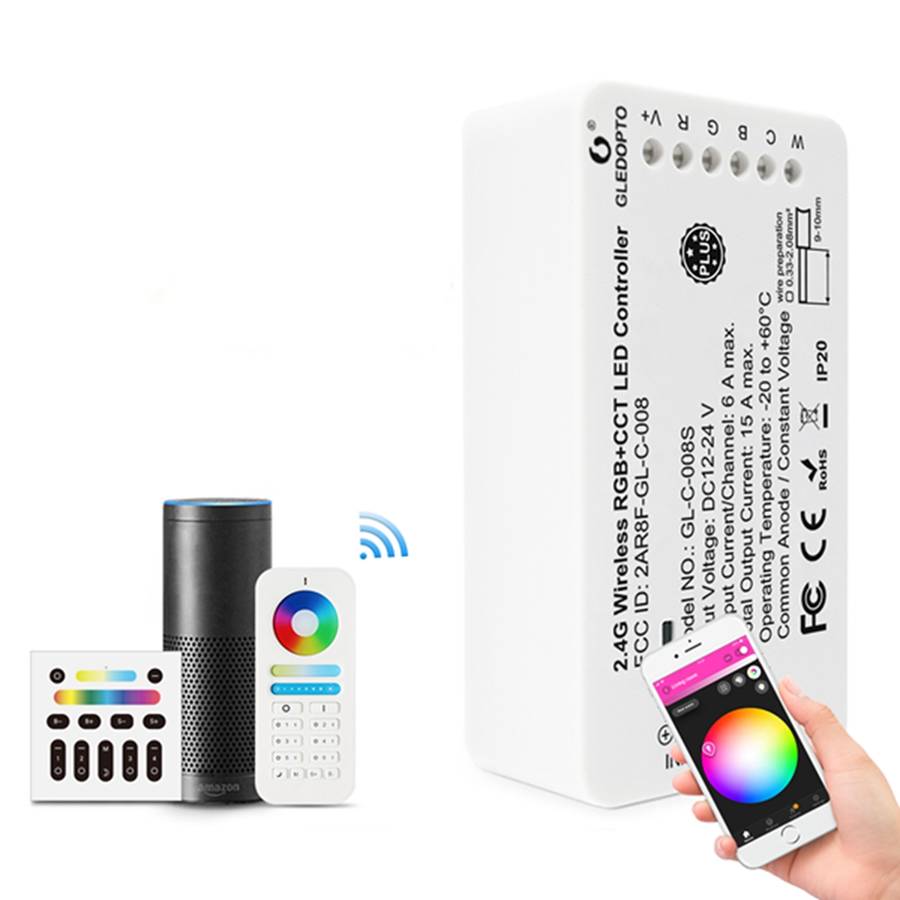 GLEDOPTO Smart APP RGB+CCT LED Strip Controller Remote Control Touch Panel Plus Work With Z (Type D)