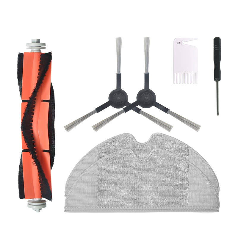 7pcs Replacements for Xiaomi Mijia 1C Vacuum Cleaner Parts Accessories 2*Side Brushes 1*Main Brush 2