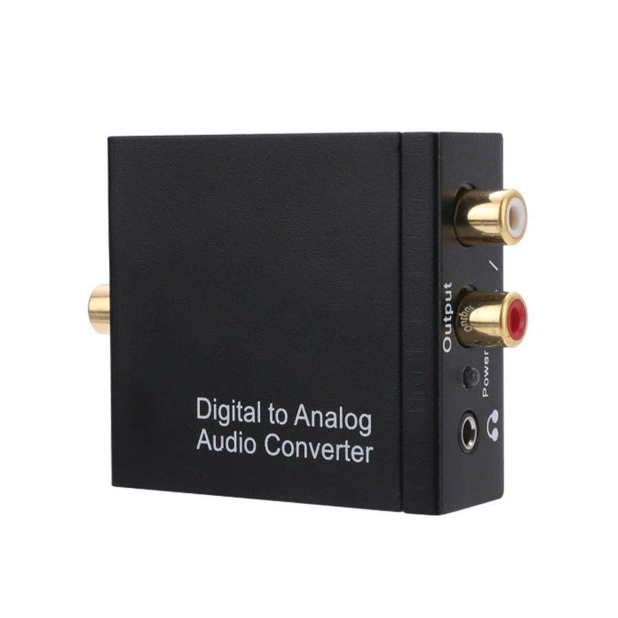 Digital Optical Coax Coaxial Toslink to Analog RCA L/R Converter Stereo Audio Adapter USB (Model A)