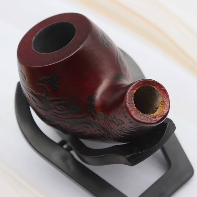 Solid Wooden Classic Smoking Bent Pipes With Beautiful Carve Patterns Tobaccos Pipes...