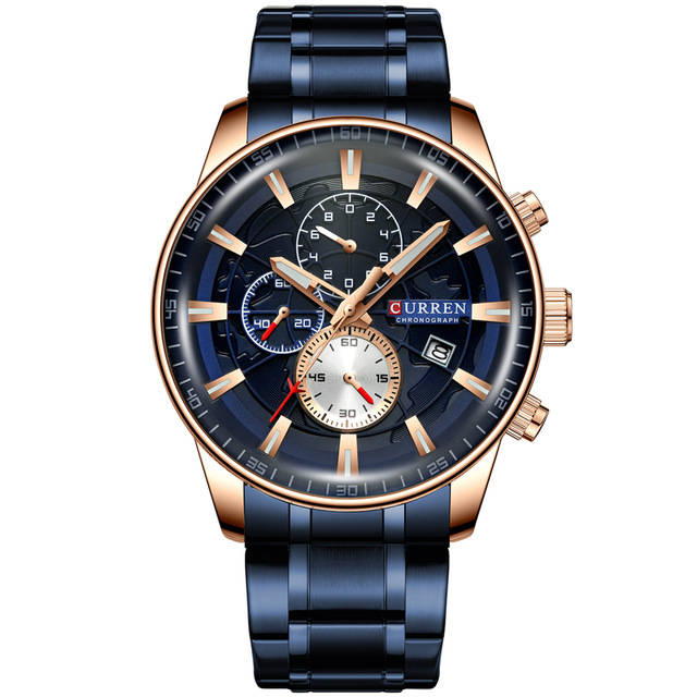 CURREN 8362 Full Steel Business Style Men Wrist Watch Luminous Display Quartz Watch