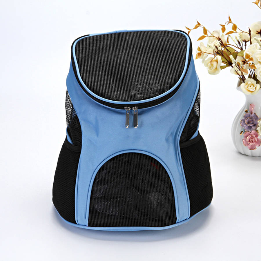 Portable Cat Dog Pet Double Shoulder Mesh Bag Backpack Travel Carrier Case Pouch