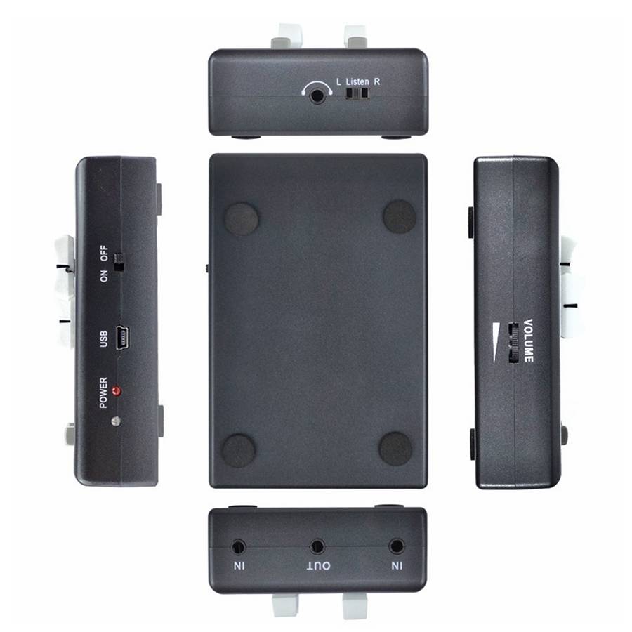 COKYIS K1000 Audio Sound Mixer Mini Pocket Mixer Mini Mobile Phone Mixer (Color&Plug White&US Plug)
