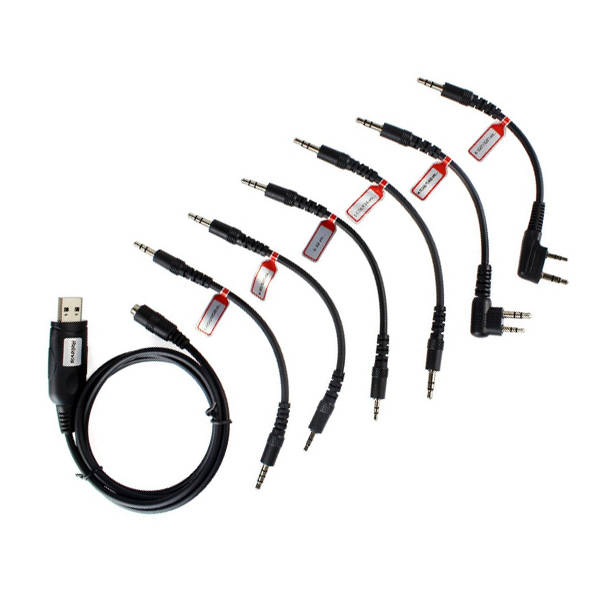6 in 1 USB Program Programming Cable Adapter For Walkie Talkie