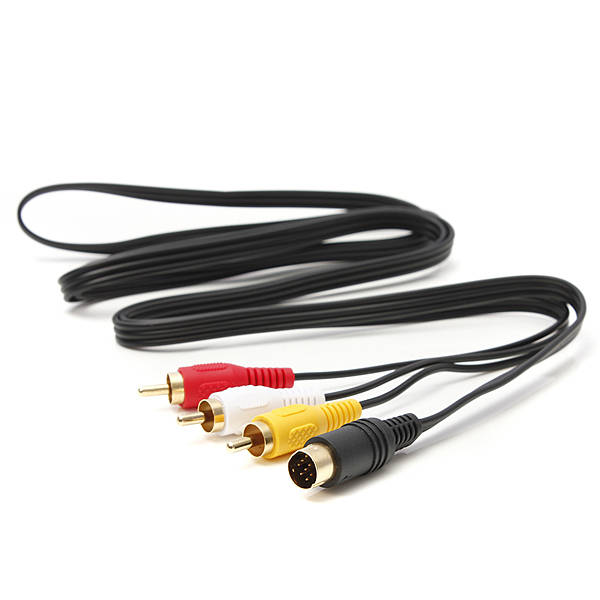 Audio Video AV Cable fits Sega Saturn A/V 1.8m 6ft RCA Connection Cord