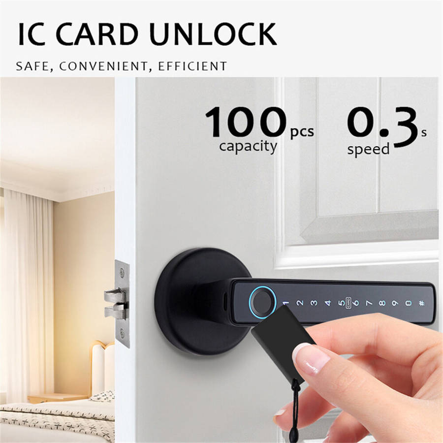 WAFU WF-F6 Tuya Smart Fingerprint Door Lock Aluminum Alloy Keyless Entry 5 Unlock Methods App Contro