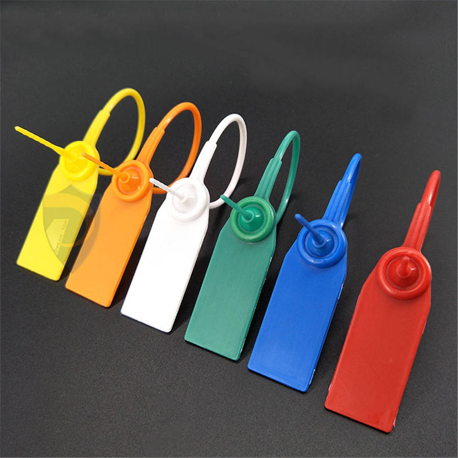 100Pcs Plastic Seal Security Tags Numbered Pull Ties Padlock Tamper-Proof Buckle Sample Seal Strap